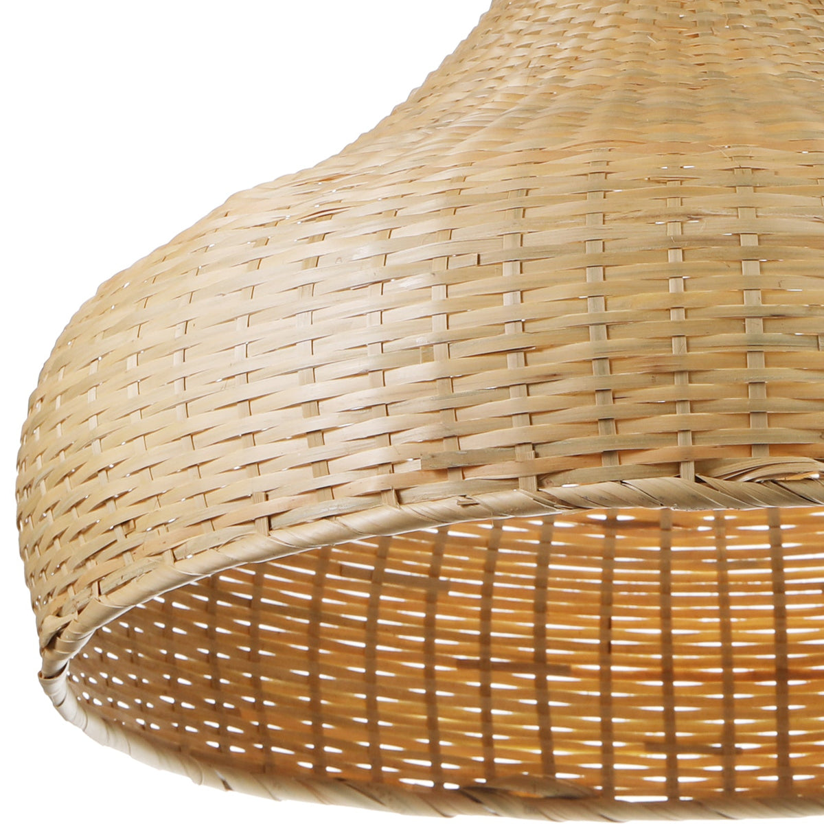 Handmade Bamboo Woven Pendant Light Retro Dome Chandelier