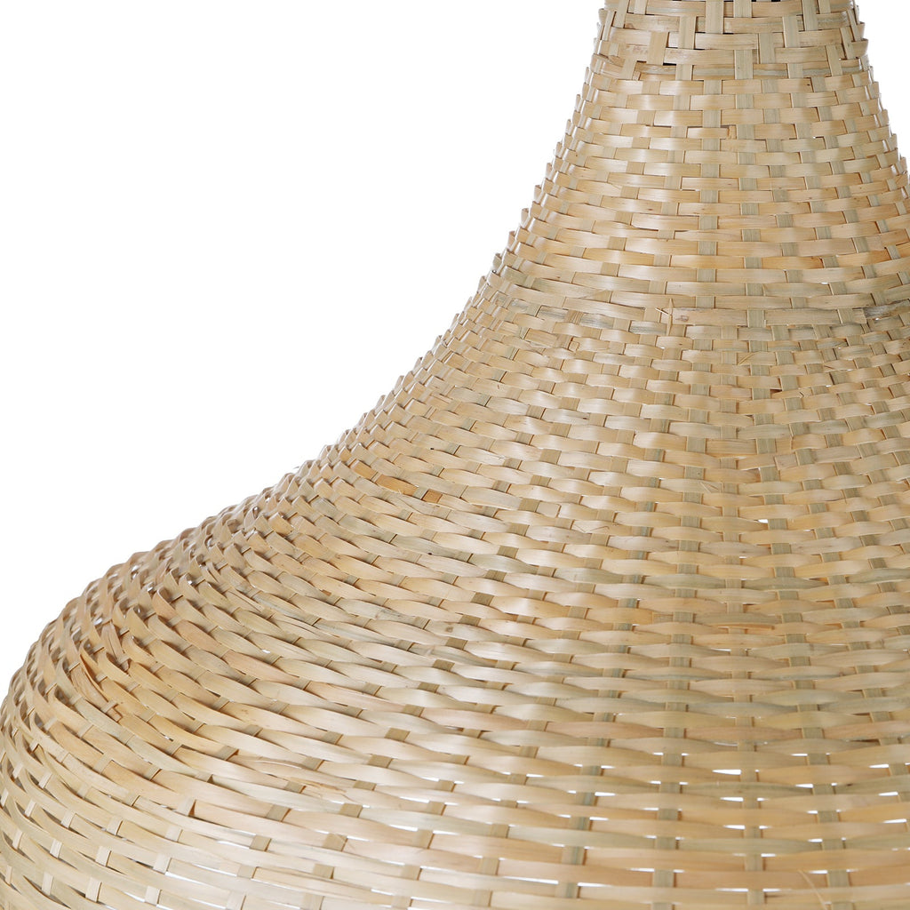 Handmade Bamboo Woven Pendant Light Retro Dome Chandelier