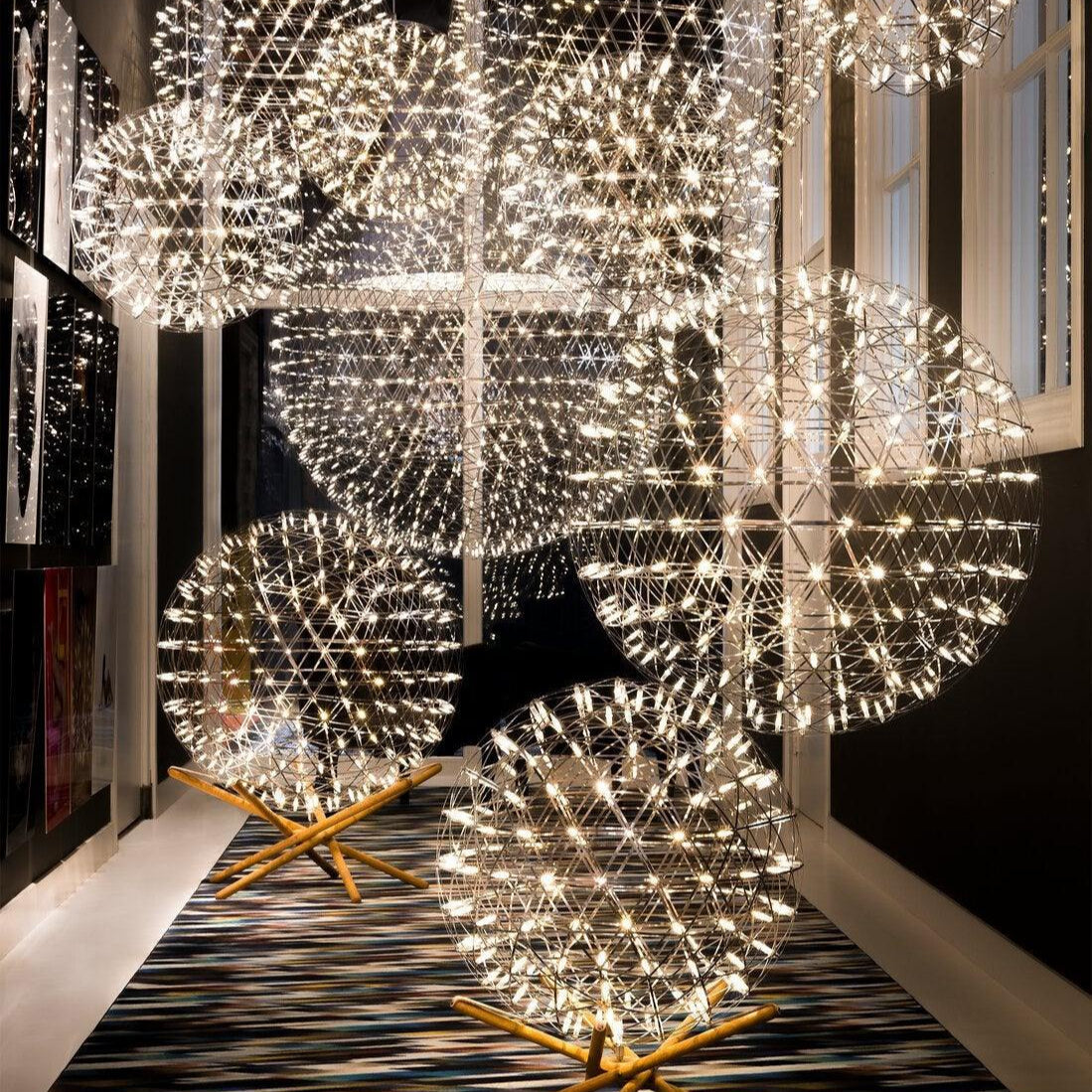 Stainless Steel LED Firework Pendant Light Raimond-Style Chandelier