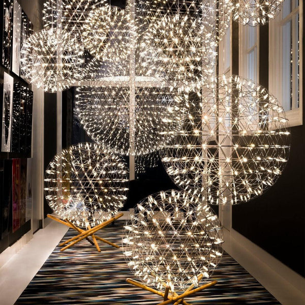 Stainless Steel LED Firework Pendant Light Raimond-Style Chandelier