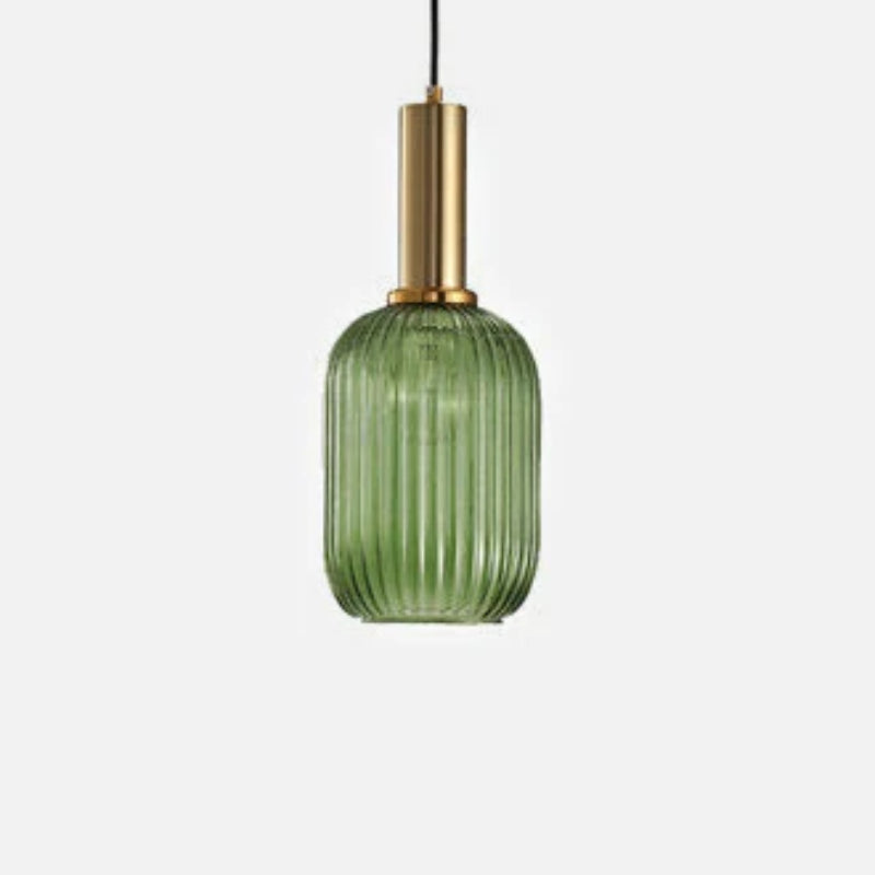 Retro Lantern Shape Glass Pendant Light Vintage Dining Room Chandelier