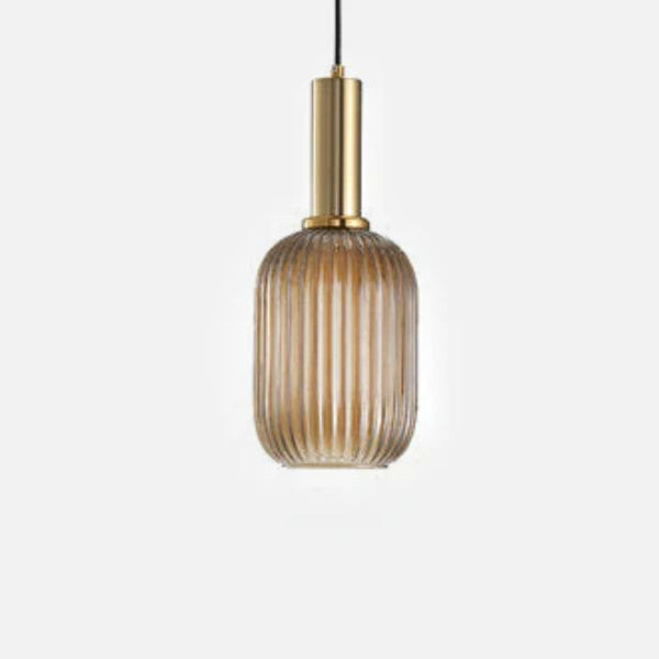 Retro Lantern Shape Glass Pendant Light Vintage Dining Room Chandelier