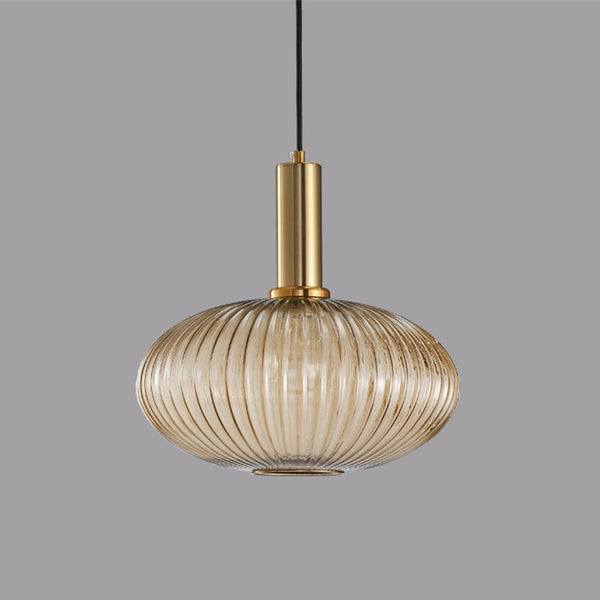 Retro Lantern Shape Glass Pendant Light Vintage Dining Room Chandelier