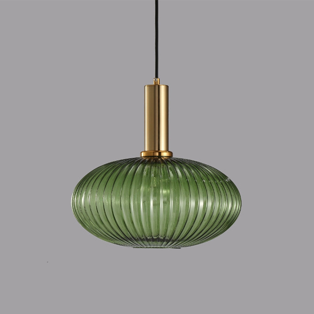 Retro Lantern Shape Glass Pendant Light Vintage Dining Room Chandelier