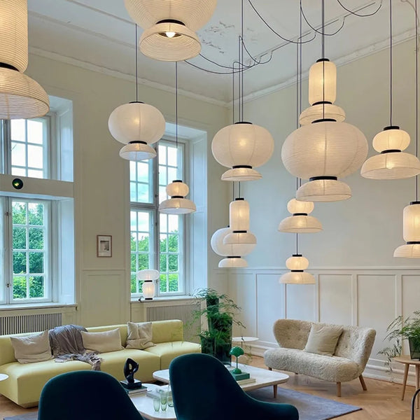 Formakami JH5 Paper Pendant Light Japandi Lantern Chandelier