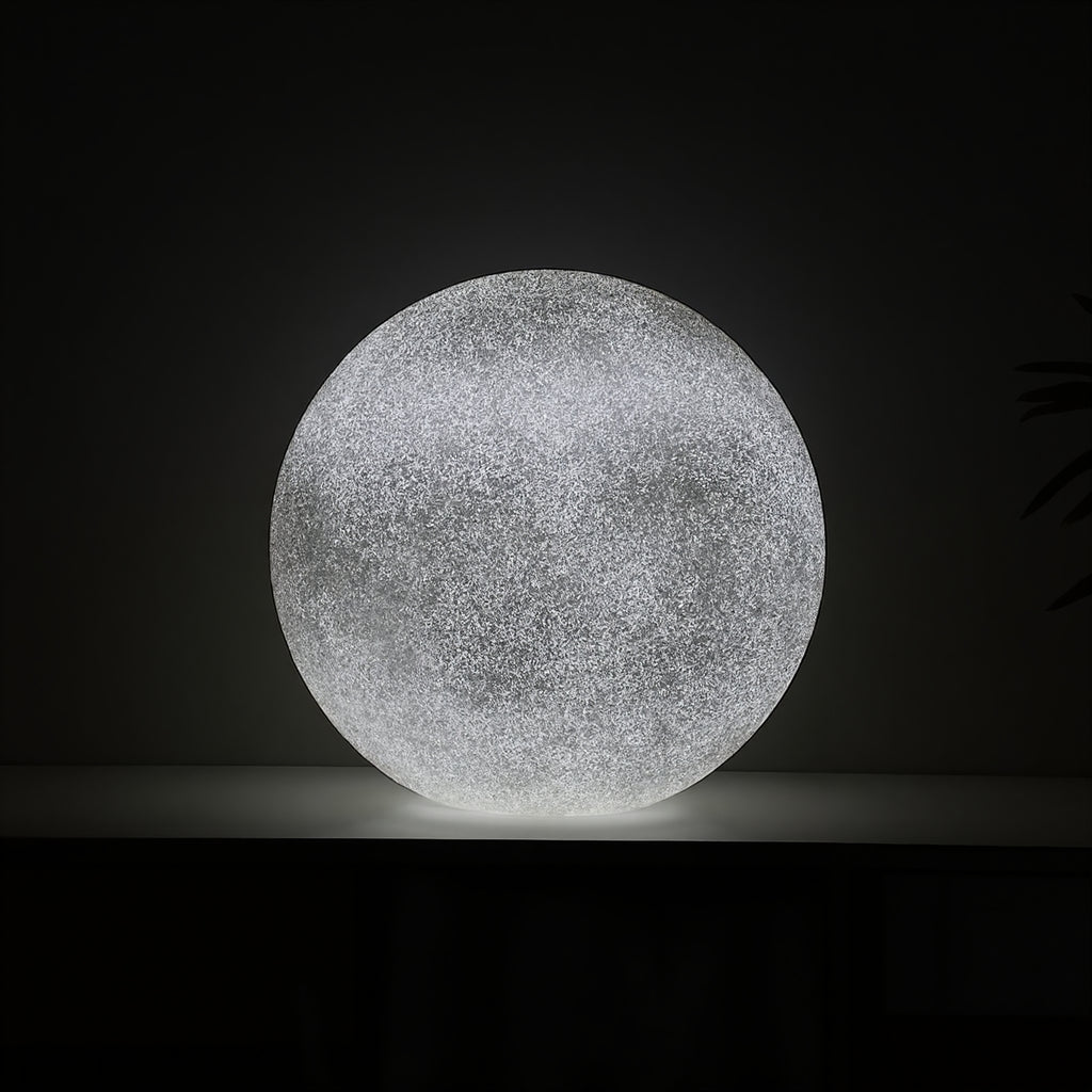 Solar Powered Moon Globe Lamp Outdoor IP65 Waterproof Hemp Fiber Light