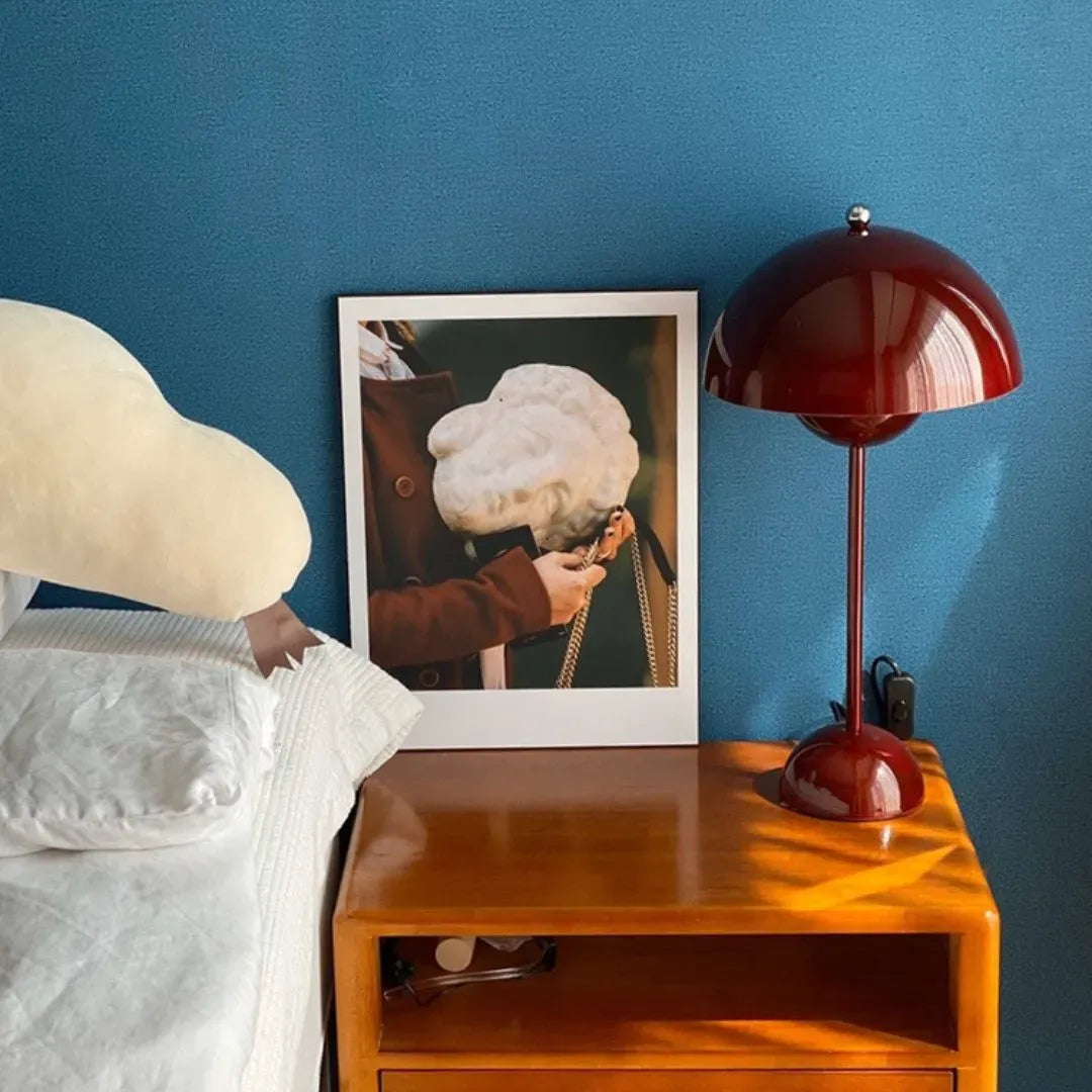 Danish Design Flowerpot Table Lamp Mushroom Metal Desk Lamp