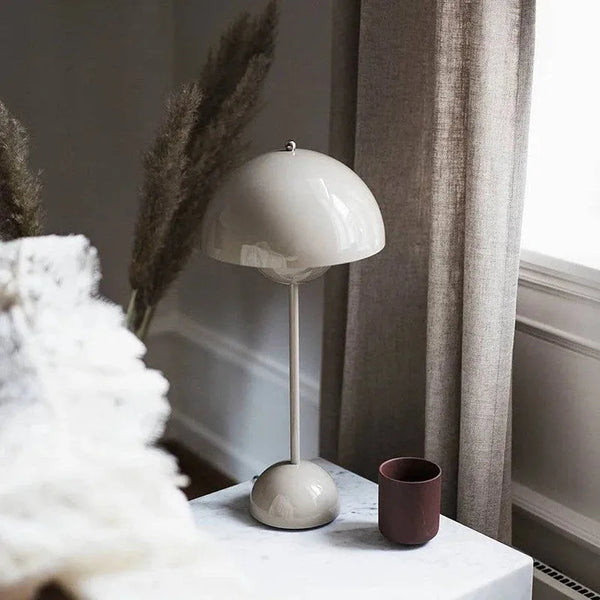 Danish Design Flowerpot Table Lamp Mushroom Metal Desk Lamp