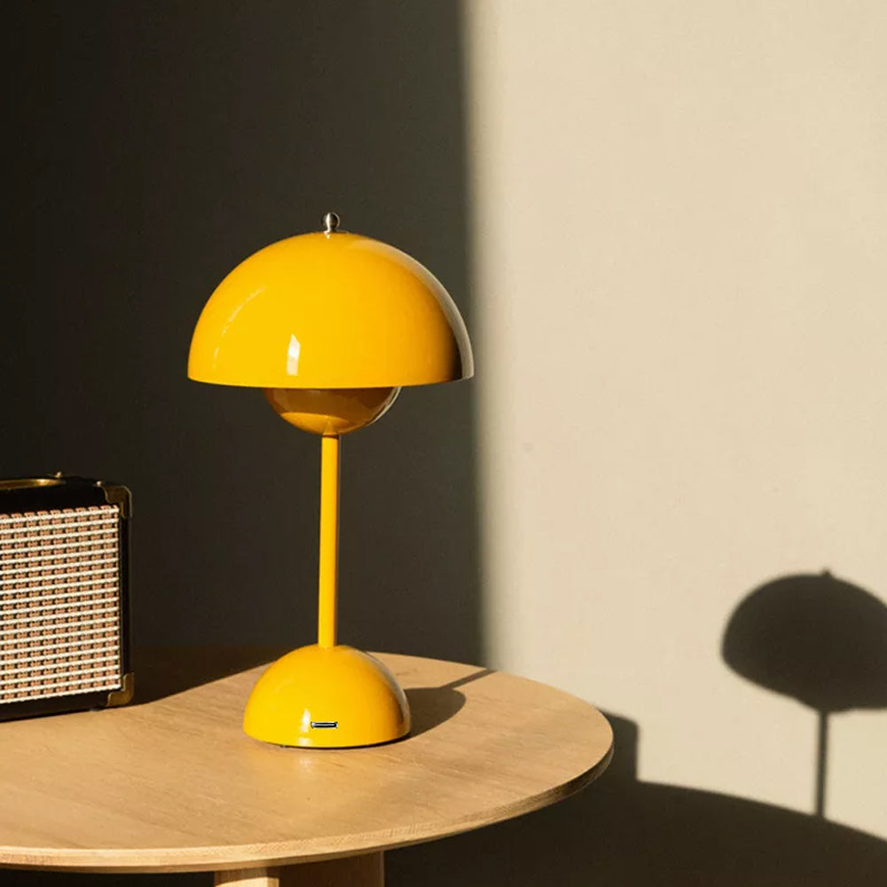 Danish Design Flowerpot Table Lamp Mushroom Metal Desk Lamp