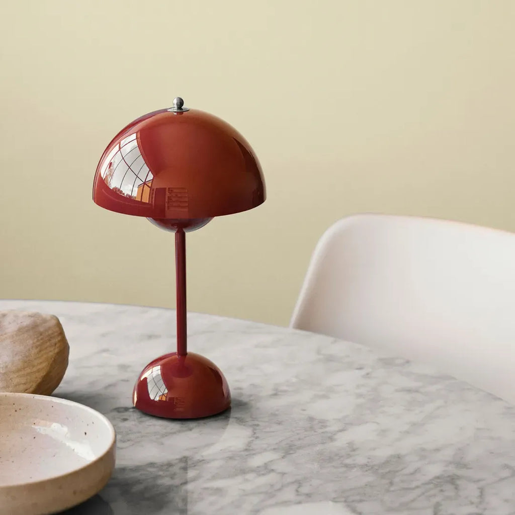 Danish Design Flowerpot Table Lamp Mushroom Metal Desk Lamp