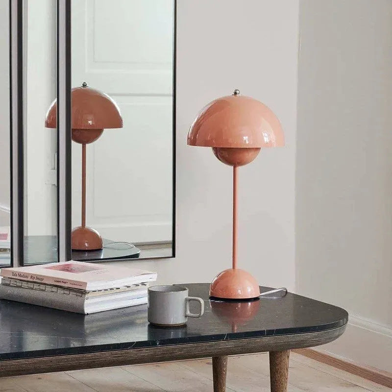 Danish Design Flowerpot Table Lamp Mushroom Metal Desk Lamp