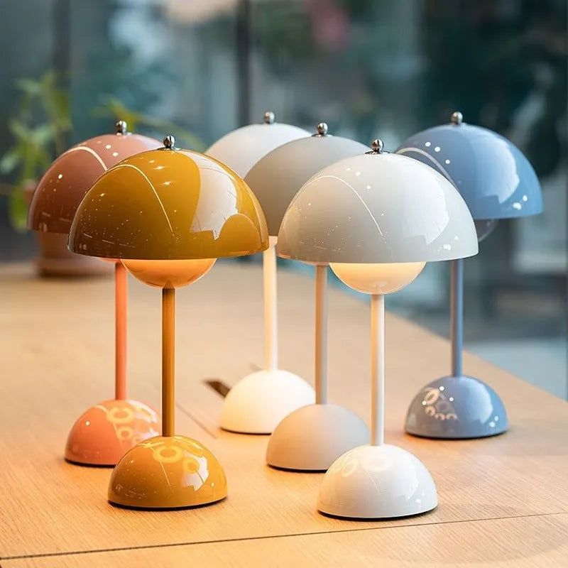 Danish Design Flowerpot Table Lamp Mushroom Metal Desk Lamp Secondary image