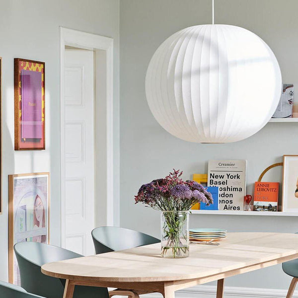Mid-Century Fabric Cocoon Pendant Light Modern Cloud Bubble Chandelier