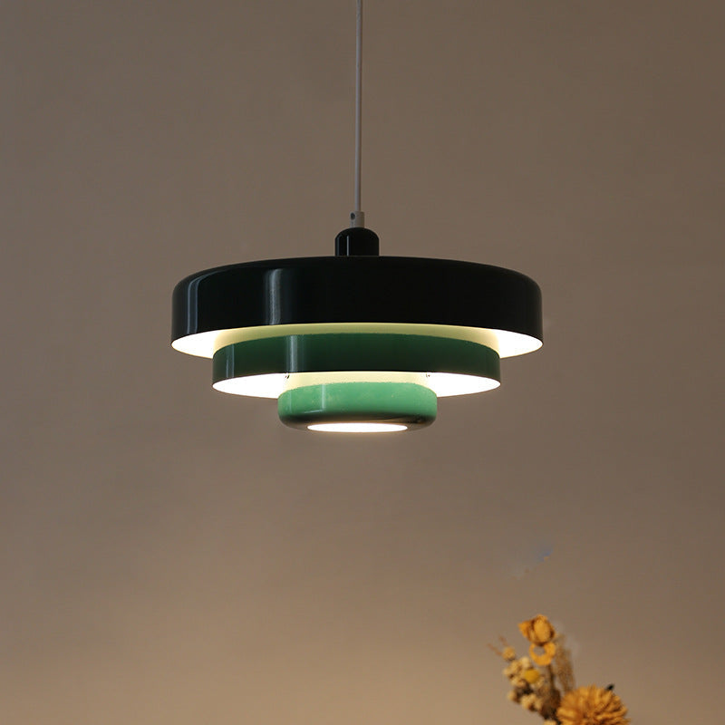 Single Head Medieval Iron Pendant Light Retro Chandelier