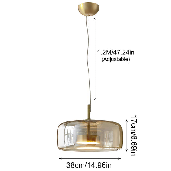 Modern Simple Amber Glass Pendant Light Dining Room Chandelier