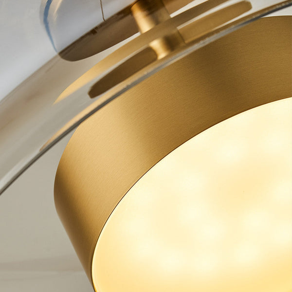 Modern Simple Amber Glass Pendant Light Dining Room Chandelier