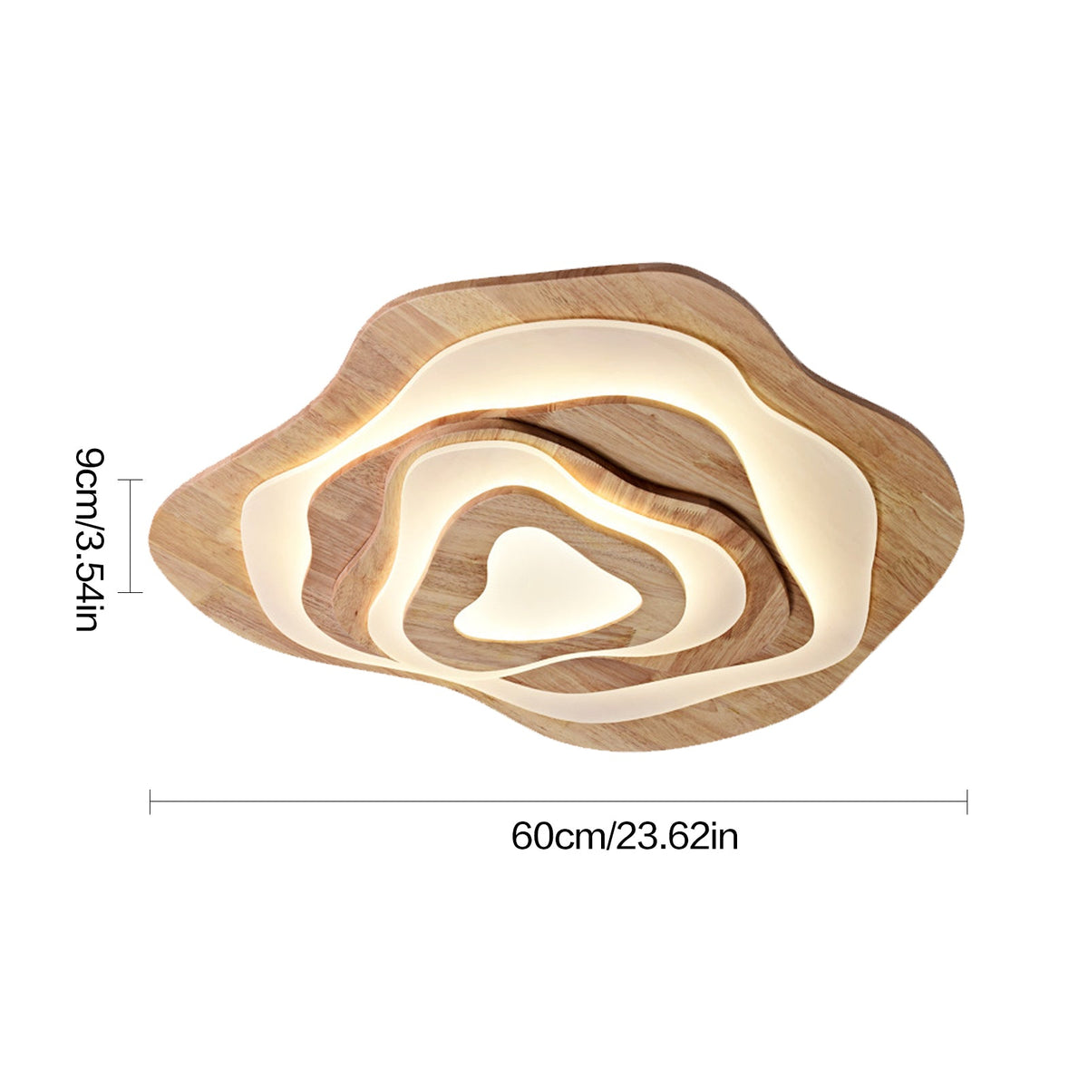 Flower Wood Ceiling Light Hardwired Wooden Ceiling Lamp