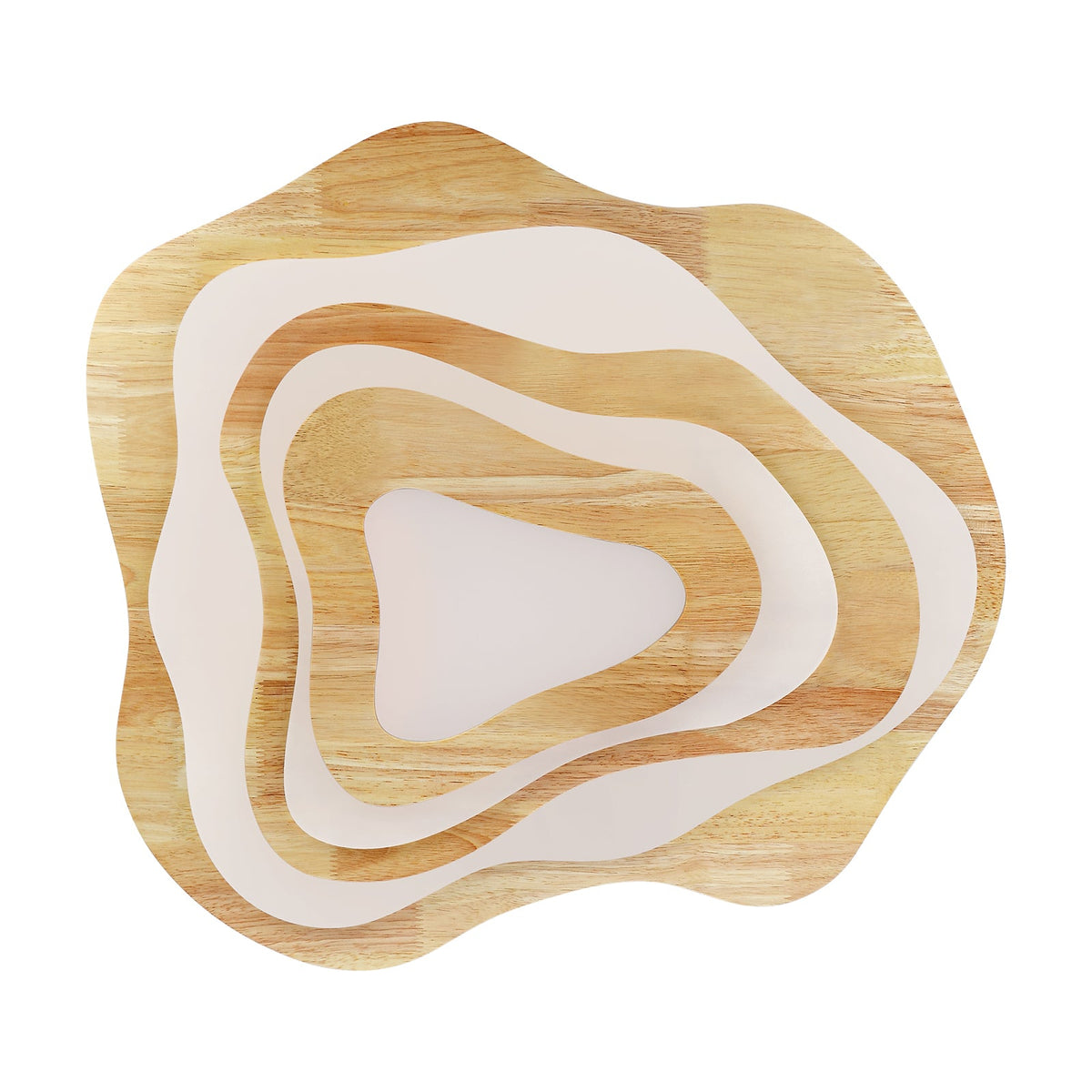 Flower Wood Ceiling Light Hardwired Wooden Ceiling Lamp