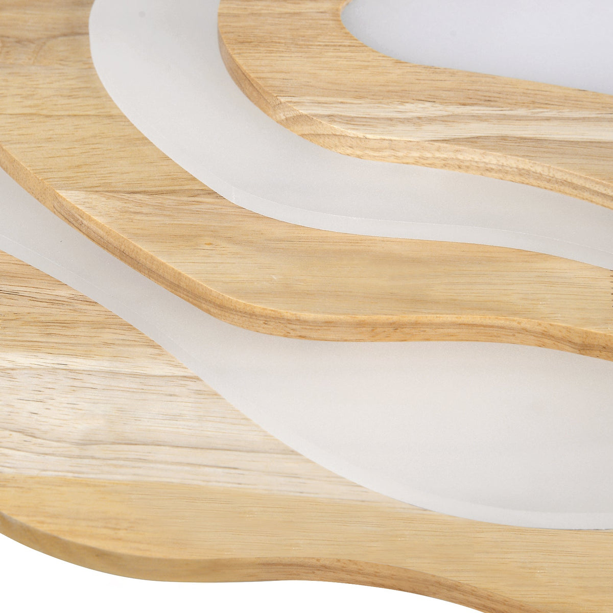 Flower Wood Ceiling Light Hardwired Wooden Ceiling Lamp