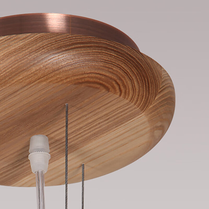Modern Solid Wood 12-Light Sputnik Chandelier Starburst LED Pendant