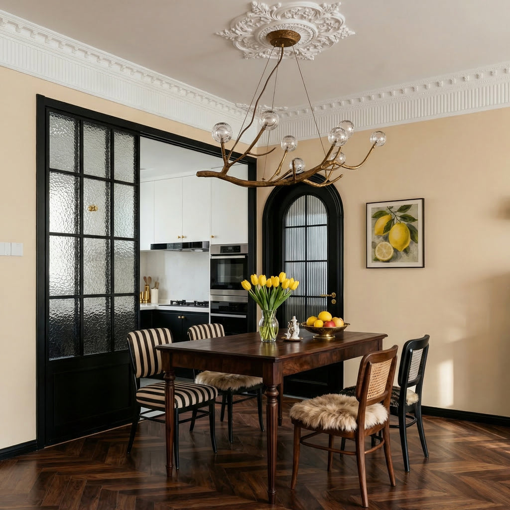 Organic Branch Chandelier Modern Tree Branch Light with Glass Globes