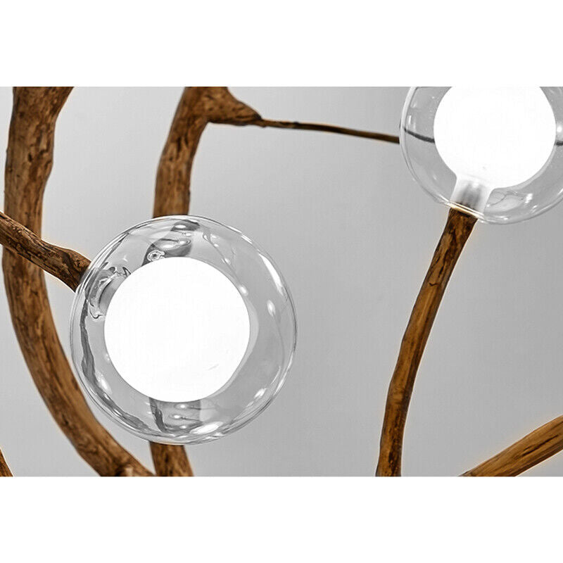 Organic Branch Chandelier Modern Tree Branch Light with Glass Globes