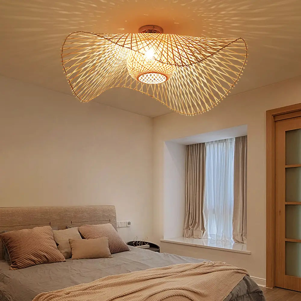 High-Quality Bamboo Pendant Light Wicker Lampshade