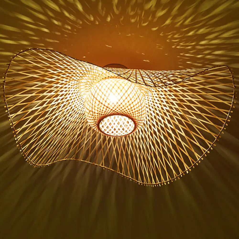 High-Quality Bamboo Pendant Light Wicker Lampshade