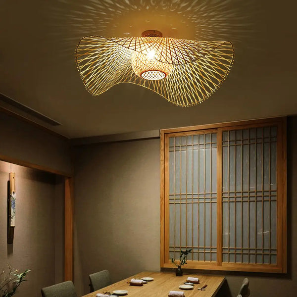 High-Quality Bamboo Pendant Light Wicker Lampshade