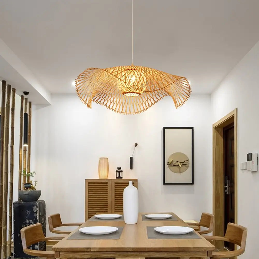 High-Quality Bamboo Pendant Light Wicker Lampshade Main image
