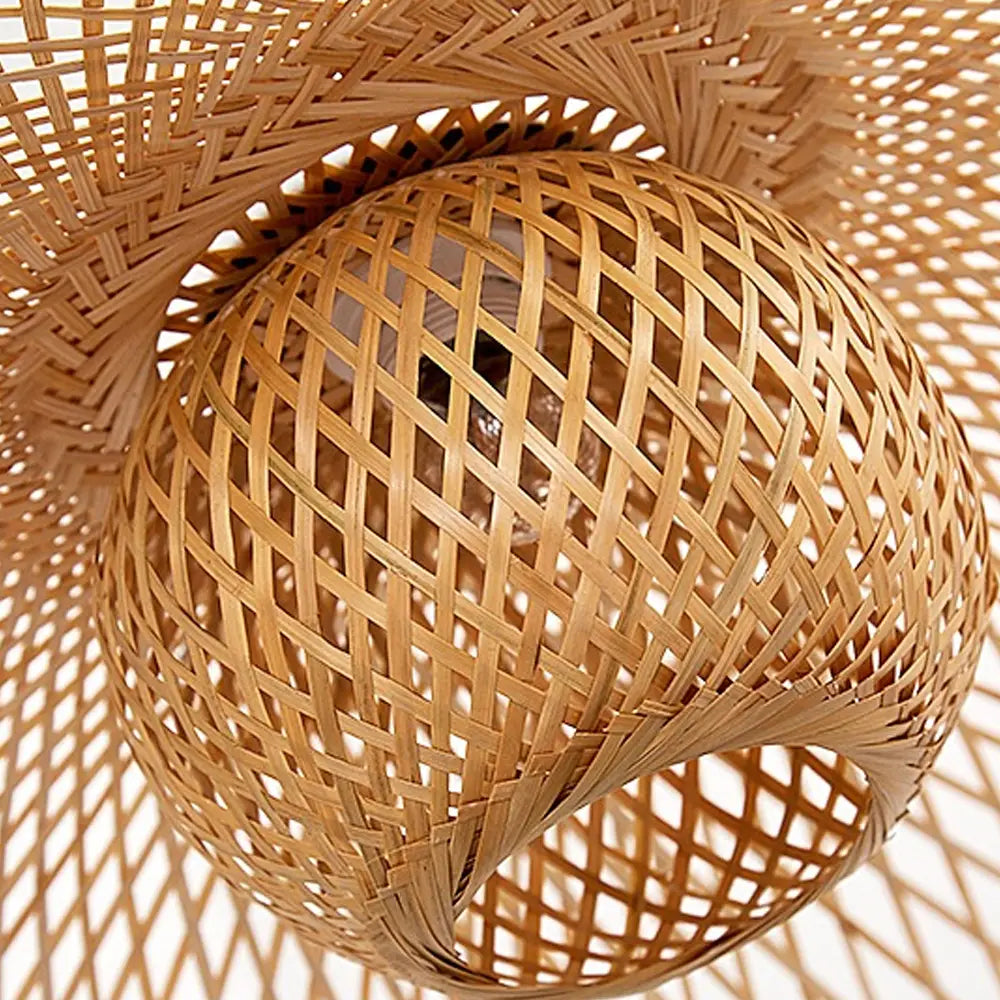 High-Quality Bamboo Pendant Light Wicker Lampshade
