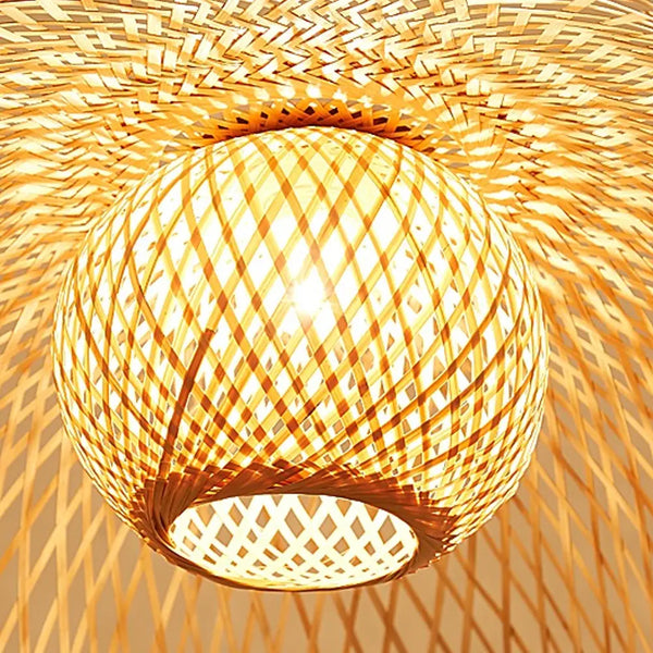 High-Quality Bamboo Pendant Light Wicker Lampshade