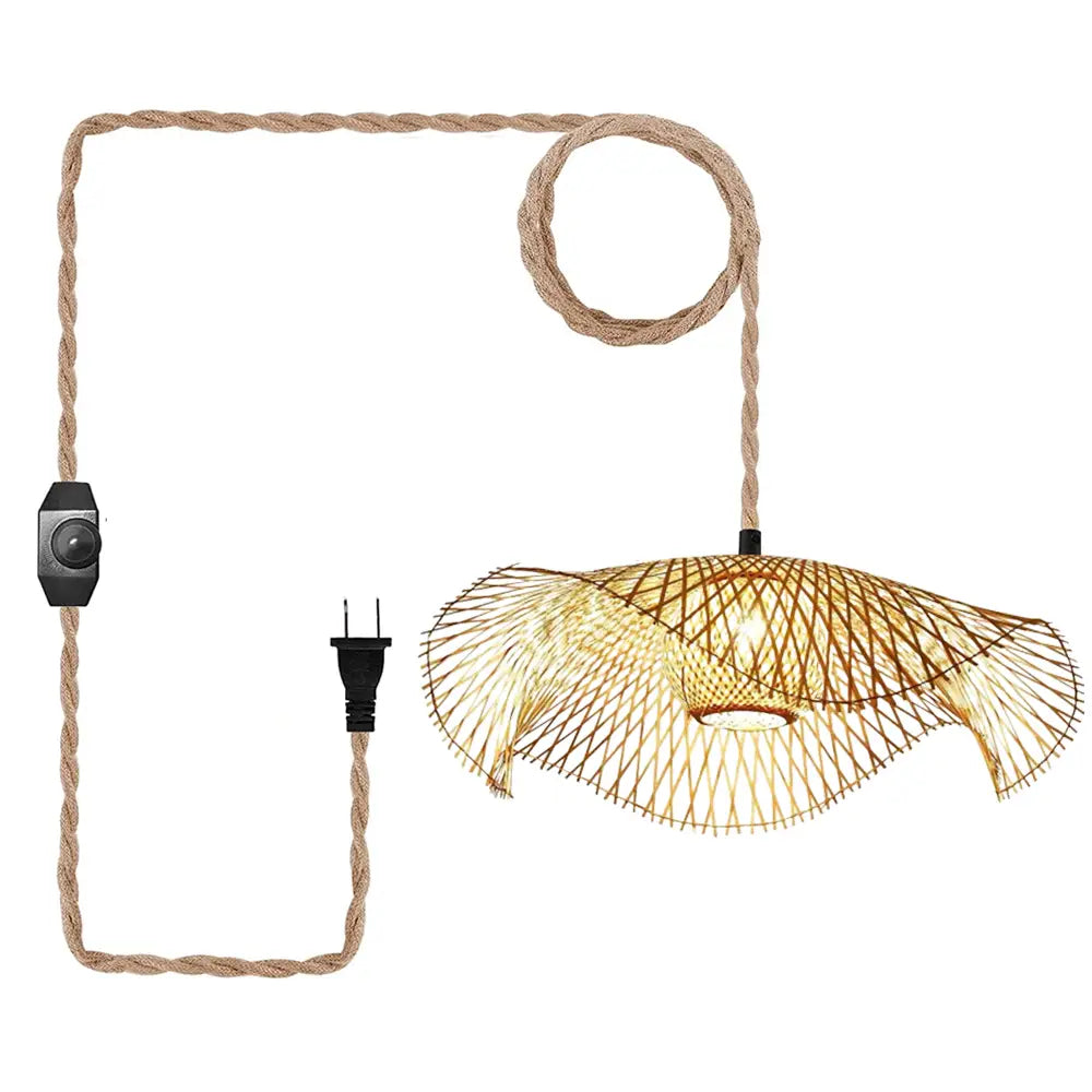 High-Quality Bamboo Pendant Light Wicker Lampshade
