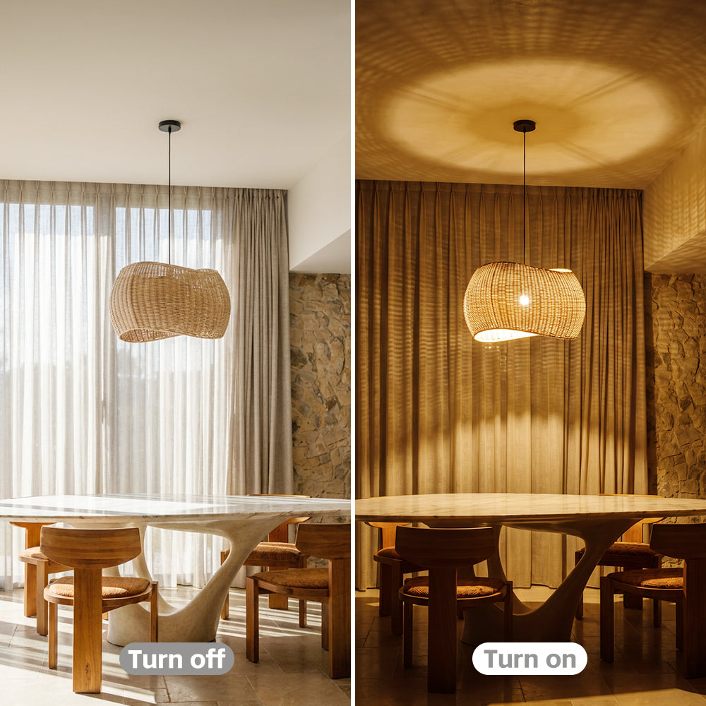 Natural Wicker Hanging Light Rattan Pendant Lampshade