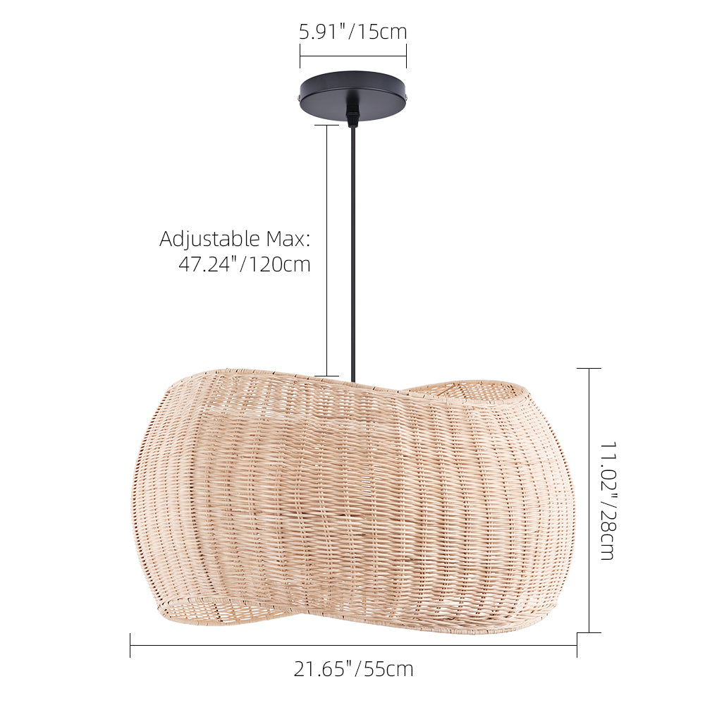 Natural Wicker Hanging Light Rattan Pendant Lampshade