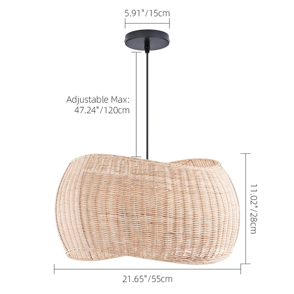 Natural Wicker Hanging Light Rattan Pendant Lampshade