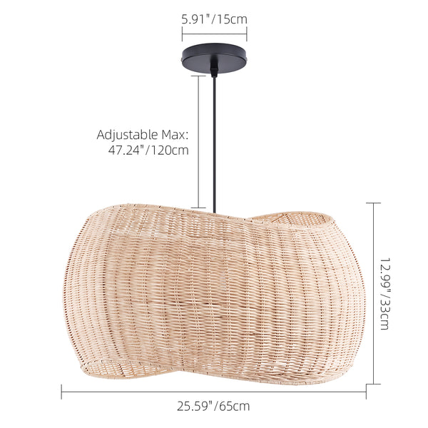 Natural Wicker Hanging Light Rattan Pendant Lampshade