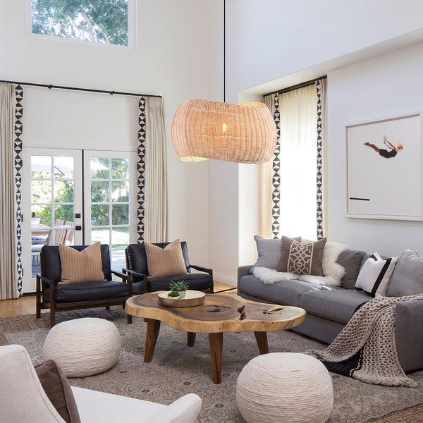 Natural Wicker Hanging Light Rattan Pendant Lampshade