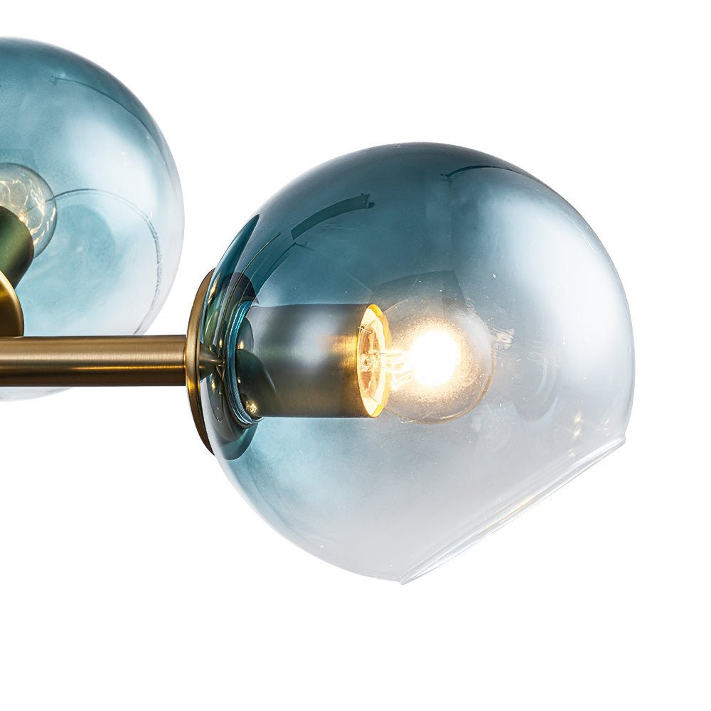 Mid-Century 8-Light Sculptural Glass Island Chandelier