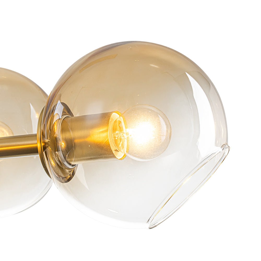Mid-Century 8-Light Sculptural Glass Island Chandelier