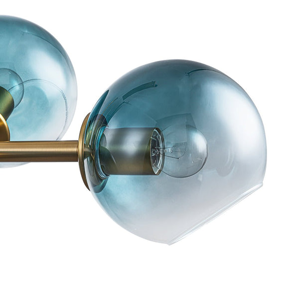 Mid-Century 8-Light Sculptural Glass Island Chandelier
