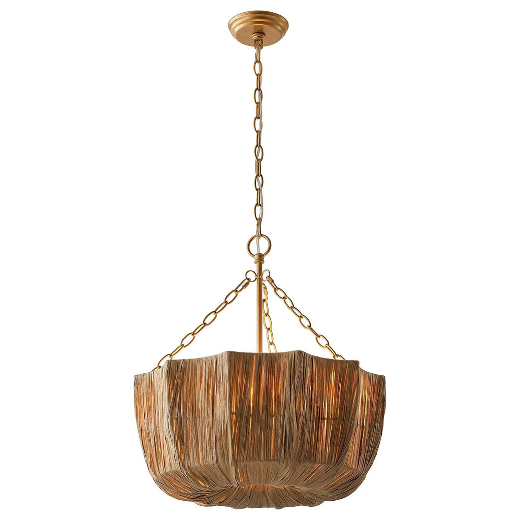 Organic Boho 5-Light Dimmable Bowl Chandelier Wabi-sabi Pendant Light