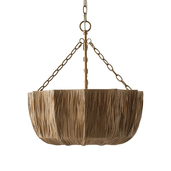 Organic Boho 5-Light Dimmable Bowl Chandelier Wabi-sabi Pendant Light
