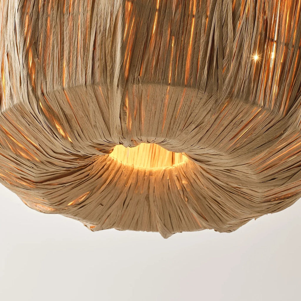 Organic Boho 5-Light Dimmable Bowl Chandelier Wabi-sabi Pendant Light