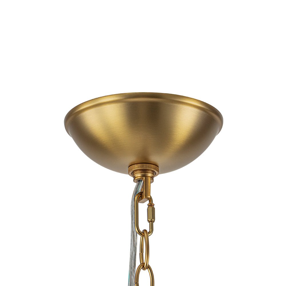 Modern Glam 15-Light Water-Patterned Glass Bubble Chandelier