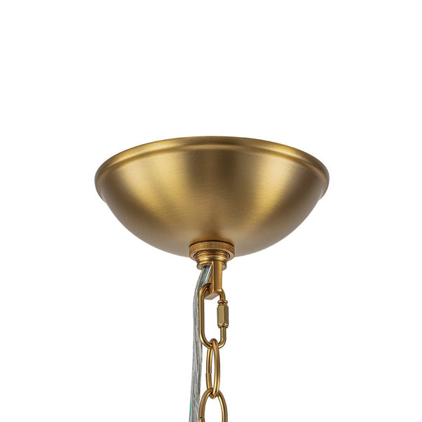 Modern Glam 15-Light Water-Patterned Glass Bubble Chandelier