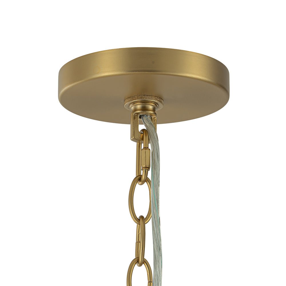 12-Light Twisted Swirl Glass Cluster Bubble Chandelier