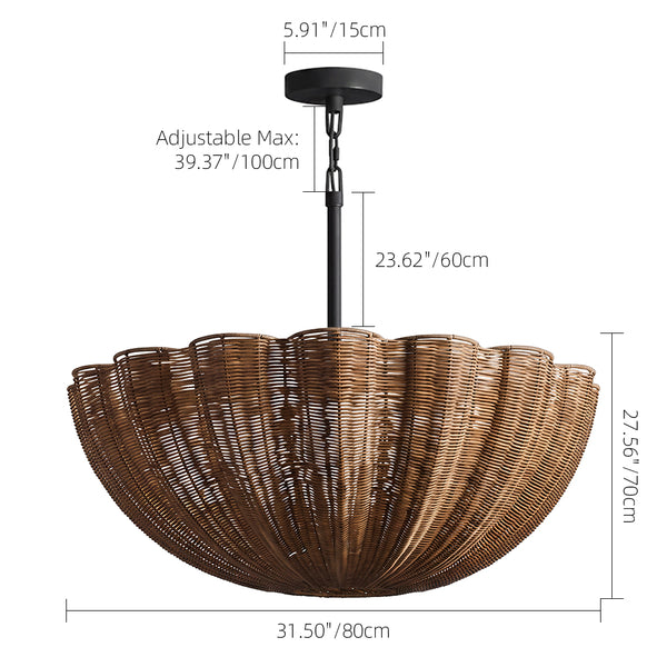 Wabi sabi Pendant Globe Hanging Light for Dining Room & Kitchen