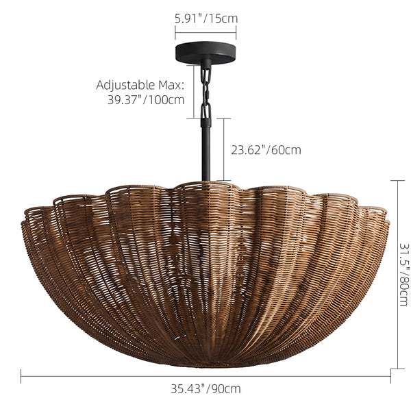 Wabi sabi Pendant Globe Hanging Light for Dining Room & Kitchen