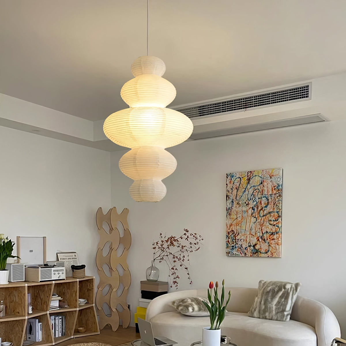 Akari Pendant Lamp Hand-Crafted Rice Paper Plug-In Light Main image